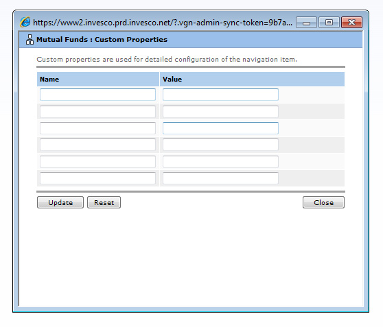 Custom Properties Dialog Box